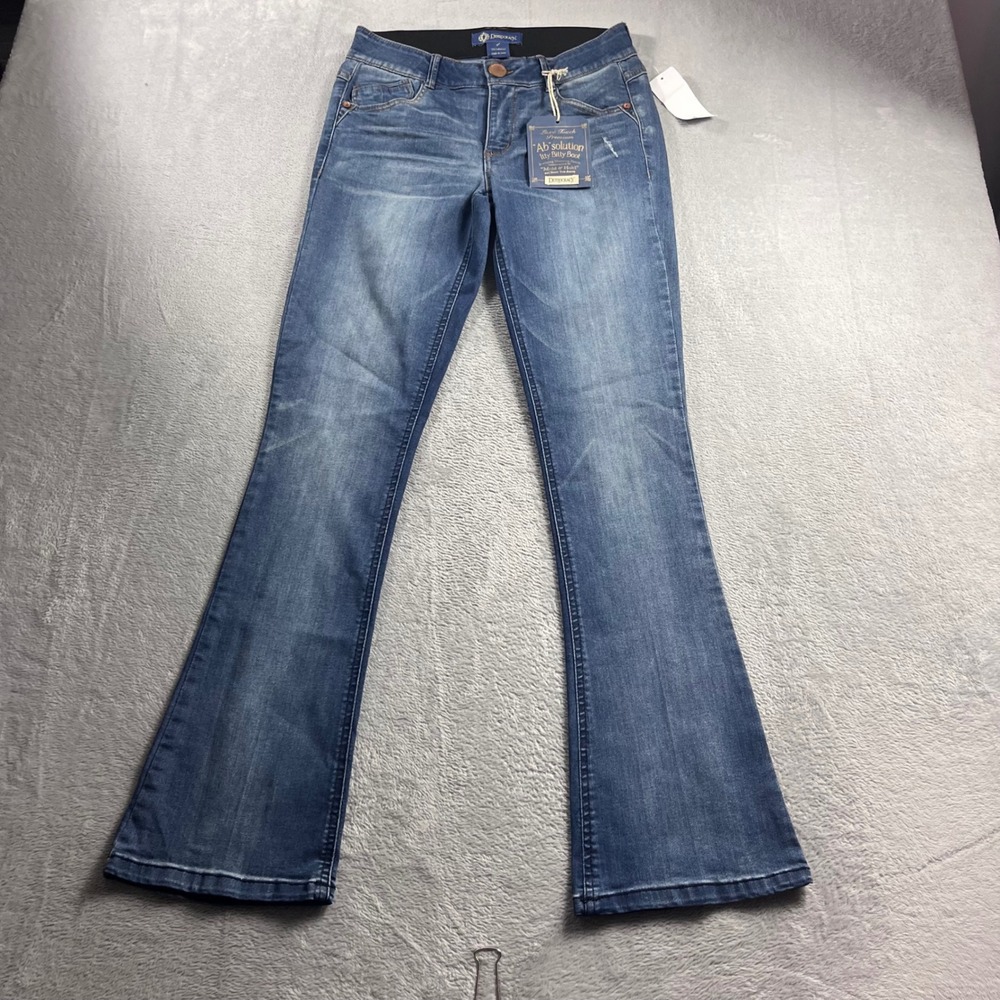 Democracy Ab solution Itty Bitty Boot Jeans Blue Luxe Touch Premium Size 4 NWT